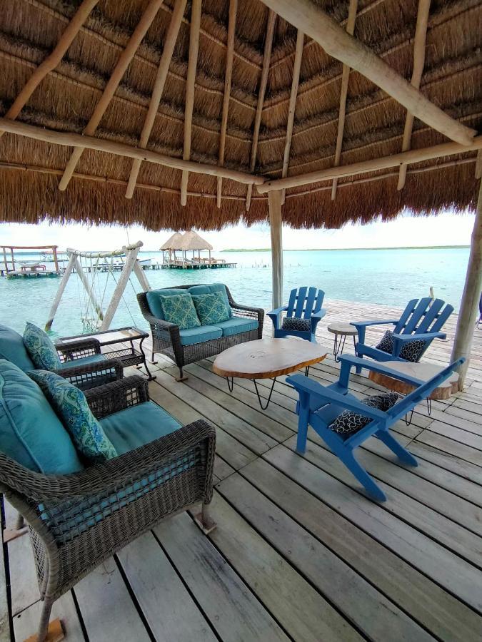 Villa Ensueno, Lagoon Private Front Bacalar Buitenkant foto